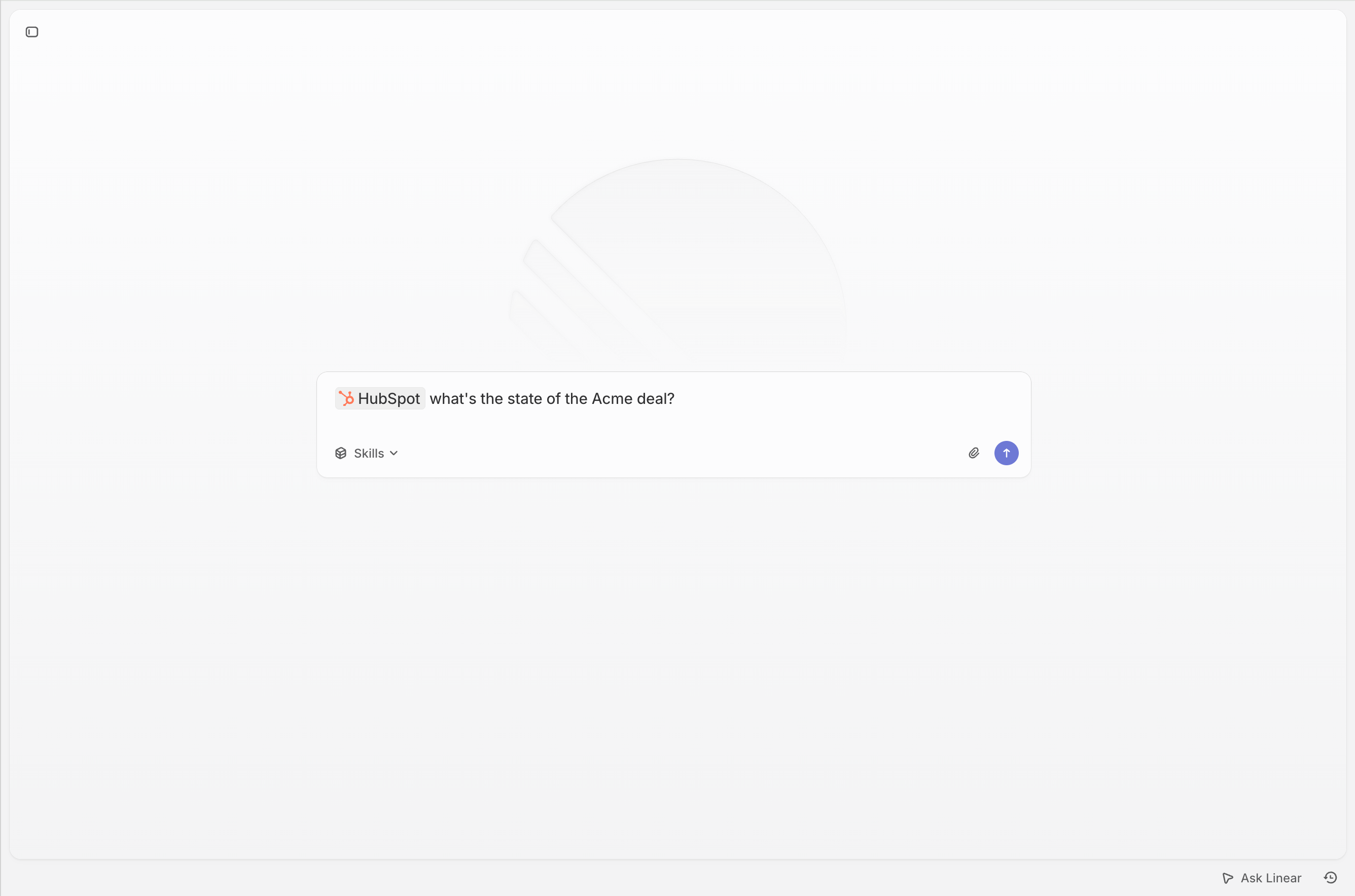 Ask the agent something about HubSpot